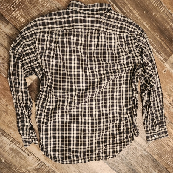 Polo Ralph Lauren faded black and cream long sleeve button down Size Large - Picture 8 of 9